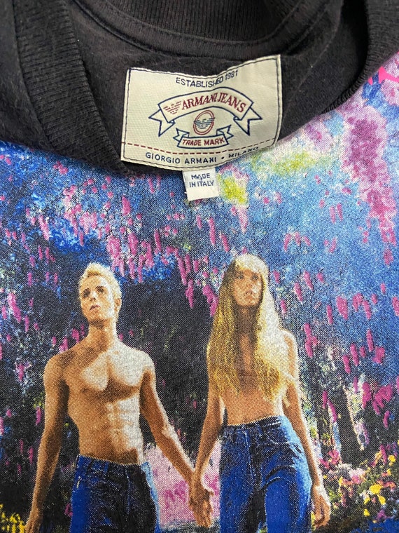 Vintage 90s Armani Jean Bruce Weber Photography Art T Shirt Vintage 90s Armani Jean Bruce Weber Photography Art T Shirt