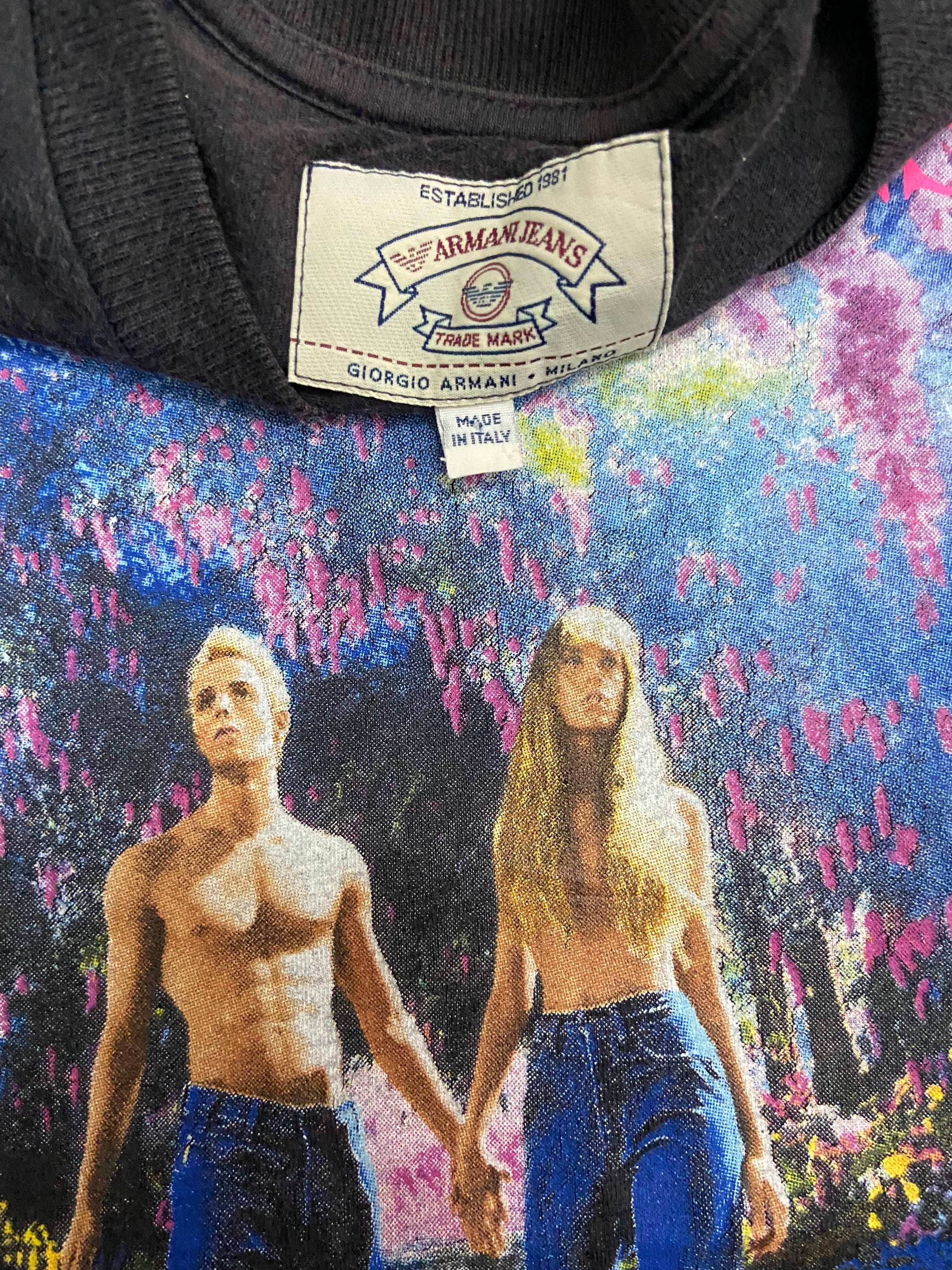 Vintage 90s Armani Jean Bruce Weber Photography Art T Shirt Vintage 90s Armani Jean Bruce Weber Photography Art T Shirt