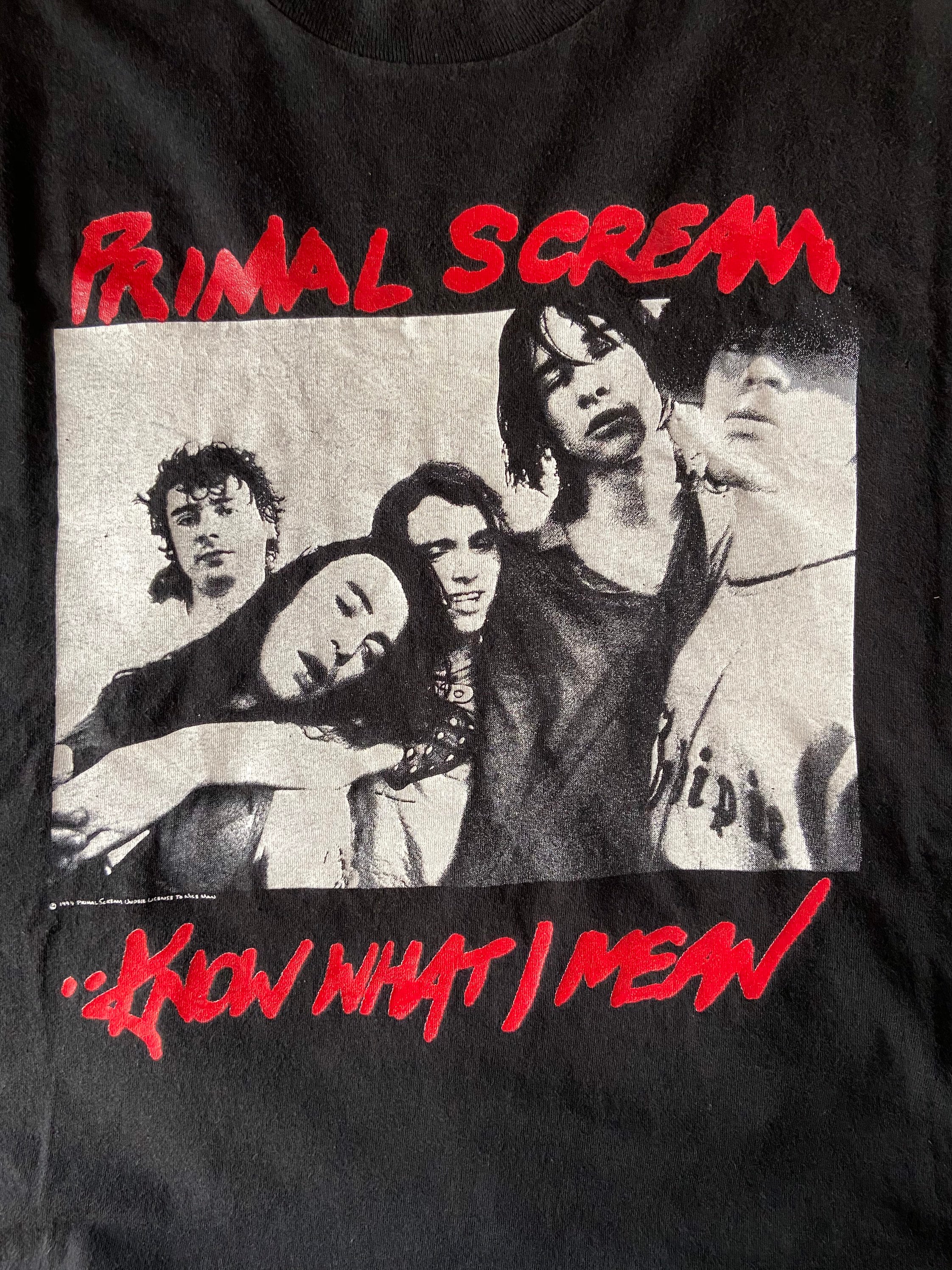 Vintage 90s Primal Scream “know What I Mean” Album Promo T Vintage 90s Primal Scream “know What I Mean” Album Promo T