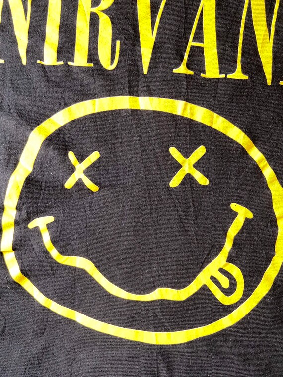 Vintage 90s Nirvana Nevermind "Smiley" 1992 Europ… - image 8