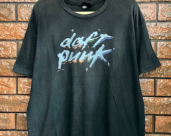 Vintage 00s Og Daft Punk Electronic Disco Techno Rock Music Tour T Shirt / Indie Music / House Music / Vintage Band T Shirt Size XL
