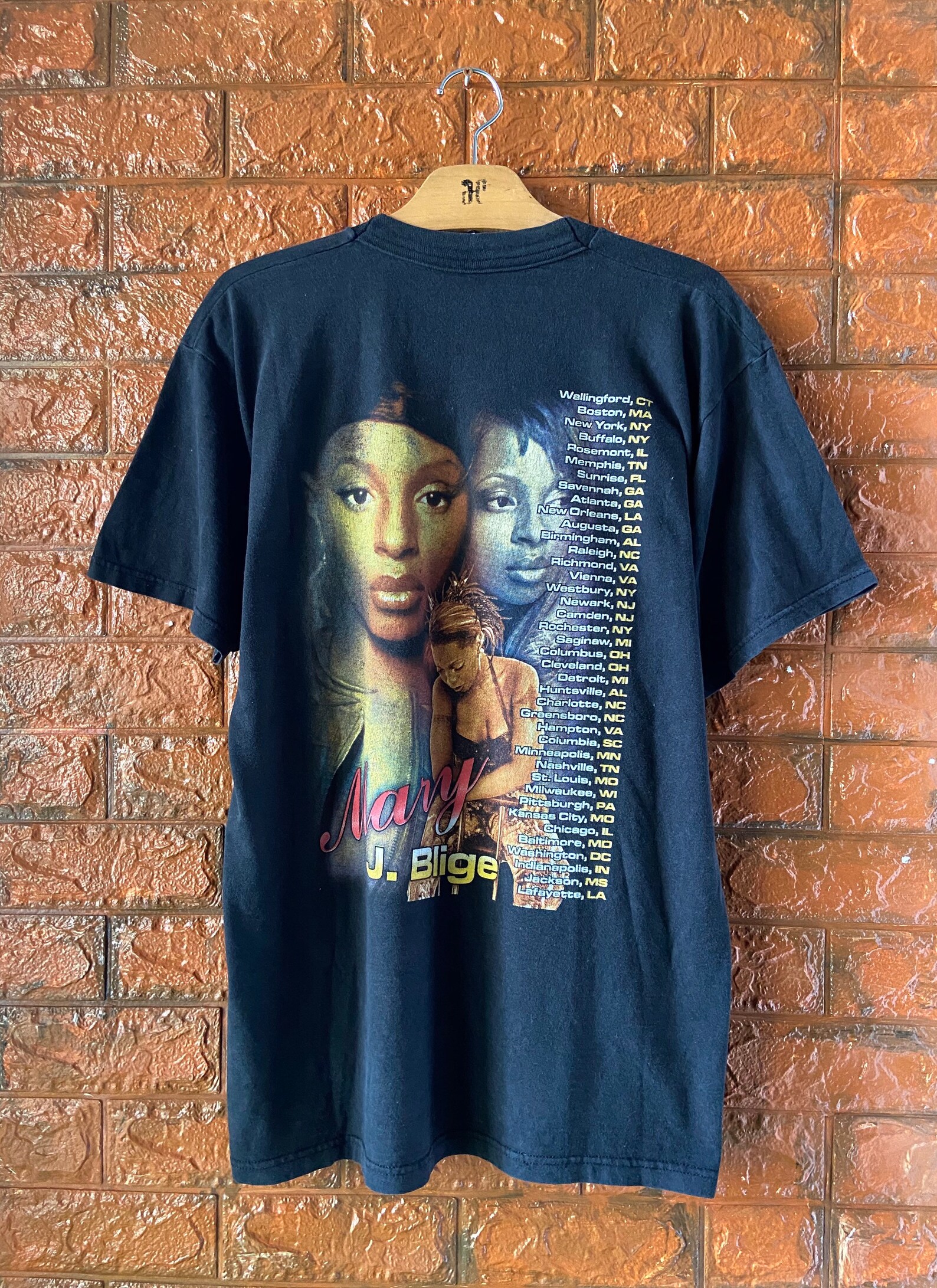 Vintage 90s Mary J Blige American Tour Hip Hop Raptee Style T | Etsy