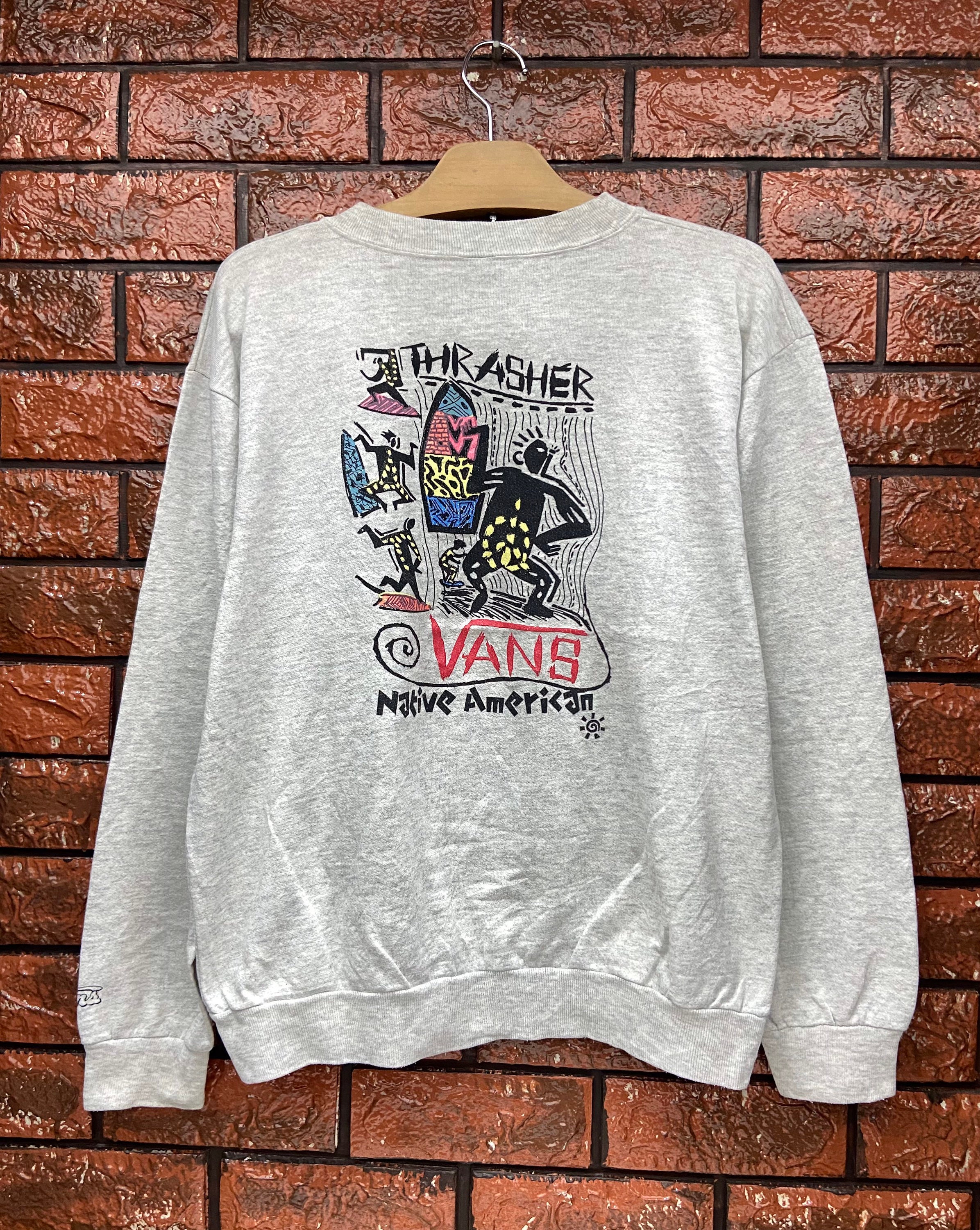 Vintage 80s Vans Native Skateboard Pullover T Shirt / Old