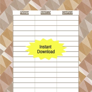 Website Tracker, Password Tracker, Username Tracker, Website Log, Password Log, Password Keeper, Printable Password Template