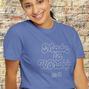 Inspirational Scripture Tshirt, Unisex Garment-Dyed Tee, Religious Gift, Christian Shirt, Motivational Top, Religious Apparel