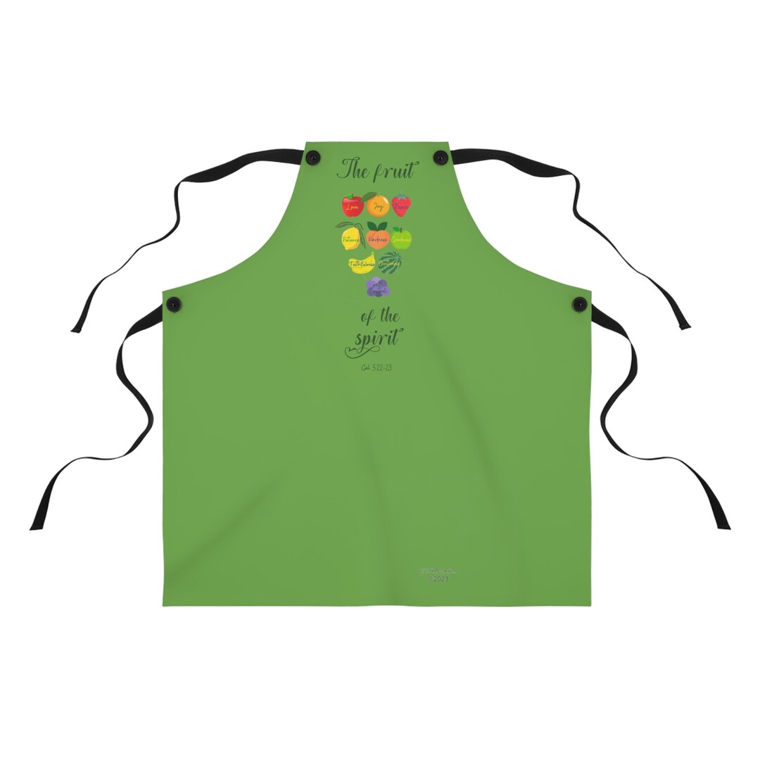 Scripture Apron Bible Verse Apron Apron With Fruit Apron Etsy