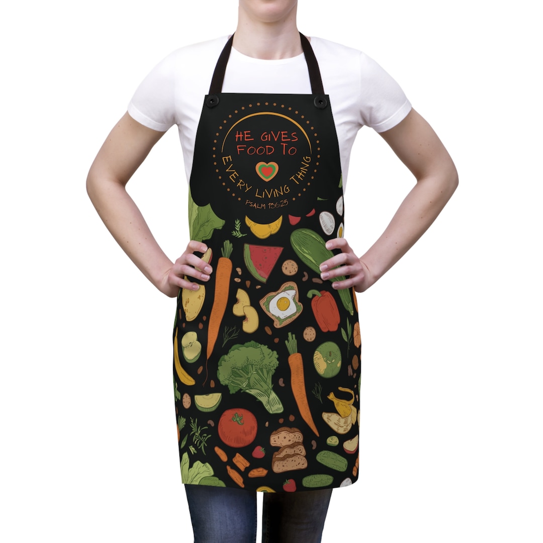Scripture Apron Bible Verse Apron Christian Apron Kitchen Etsy