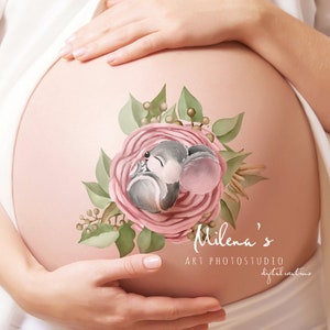4pcs/set Pregnancy Photographs Belly Painting Photo Stickers Multi-color Maternity  Accessories For Pregnant Women Random