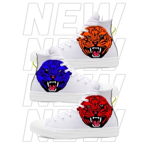 Hand-Painted Tiger Converse All Stars: Custom High Top Sneakers