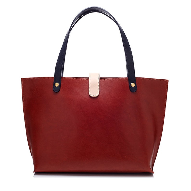 Brown Leather Shoulder Bag Italian Leather Bag Classic Shoulder Bag Tan Shoulder Bag image 2
