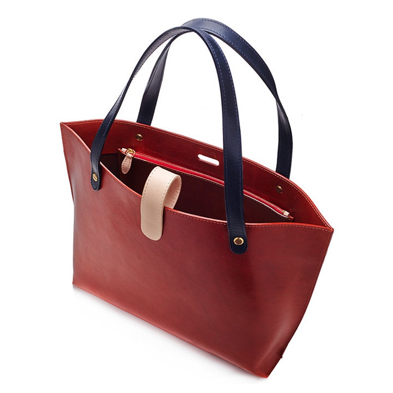 Brown Leather Shoulder Bag Italian Leather Bag Classic Shoulder Bag Tan Shoulder Bag image 4