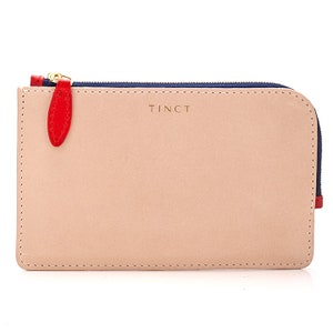 Monedero de cuero natural / Cartera de cuero natural / Cartera de viaje / Cartera de pasaporte de cuero