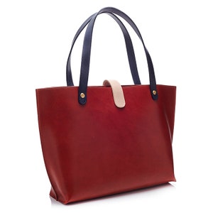 Brown Leather Shoulder Bag Italian Leather Bag Classic Shoulder Bag Tan Shoulder Bag image 3