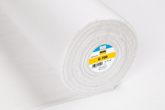 iron on fusible interfacing Vilene G700 White metre woven cotton Medium