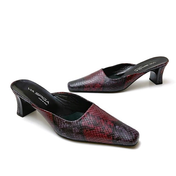 snakeskin mules