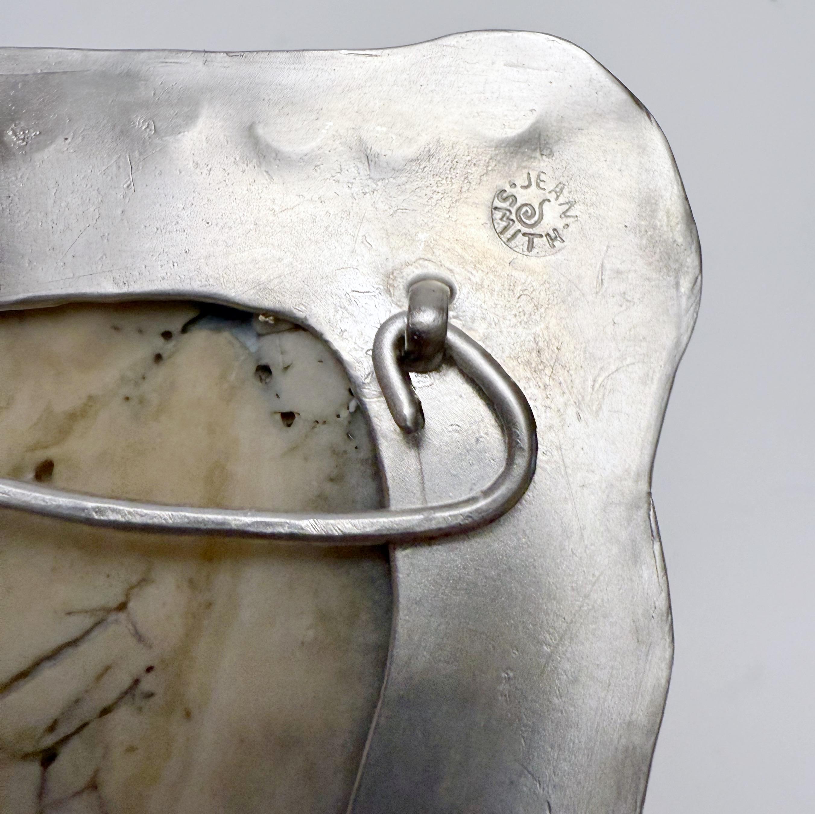 Vintage Jean Smith Rhode Island Artisan Sterling Silver Clam Shell Belt Buckle Handmade Silver Sterling Silver Vintage Belt Buckles for  main image 3