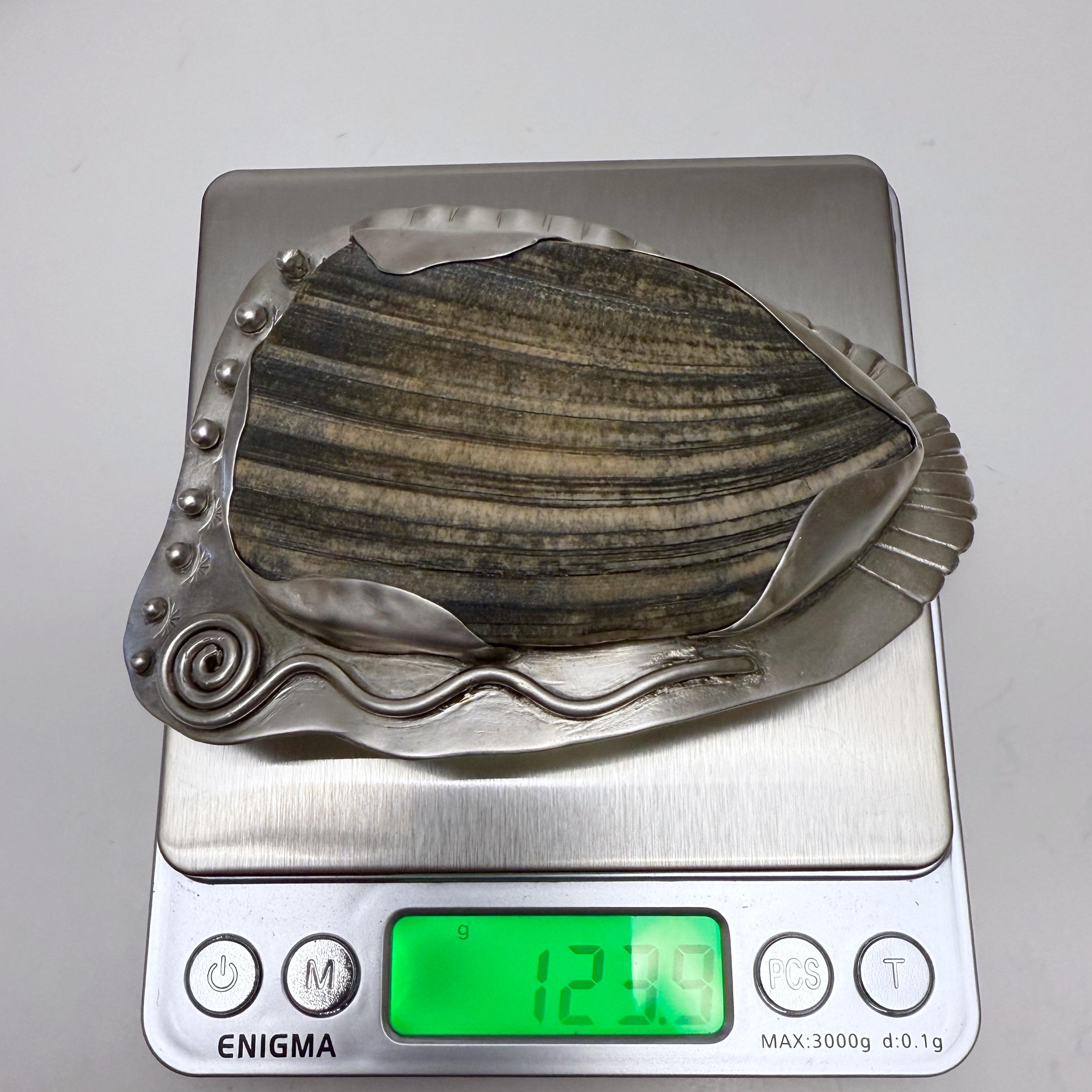 Vintage Jean Smith Rhode Island Artisan Sterling Silver Clam  display picture 2
