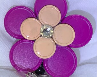 3D Nurse Badge Holder Made with Real Swarovski Crystals and Retractable Badge Reel (or Christmas Ornament W/ Hook)