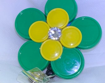 3D Nurse Badge Holder Made with Real Swarovski Crystals and Retractable Badge Reel (or Christmas Ornament W/ Hook)