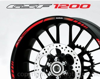 Suzuki GSF1200 Bandit wheel decals stickers GSF 1200 rim stripes Laminated Red Suzuki GSF1200 Bandit wheel decals stickers GSF 1200 rim stripes Laminated Red