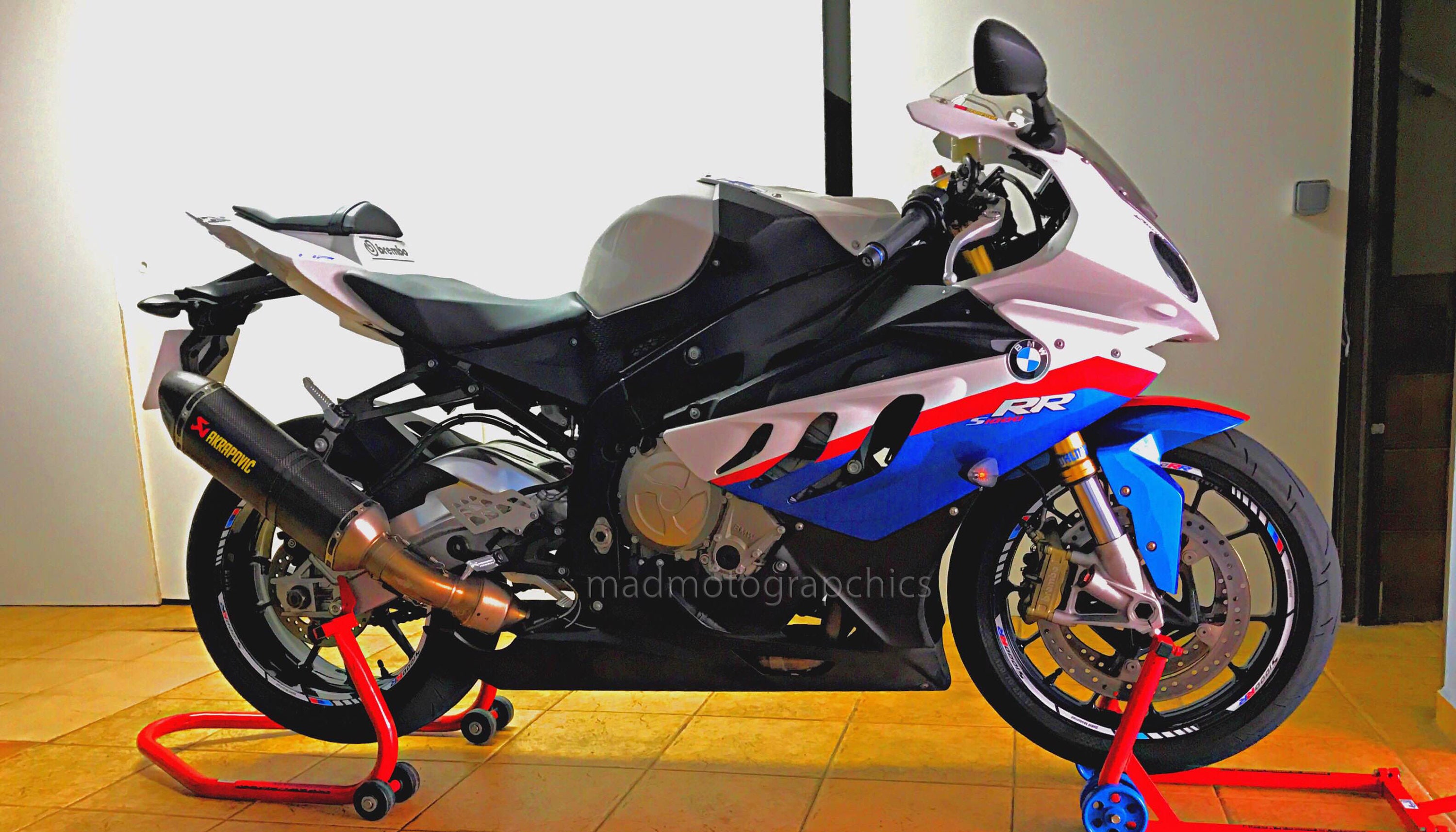 S1000RR Hp4 bmw motorcycle wheel stickers set decals rim | Etsy