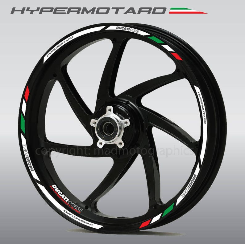 Ducati Hypermotard 939 Sp Motorcycle Wheel Stickers Set Decals Etsy