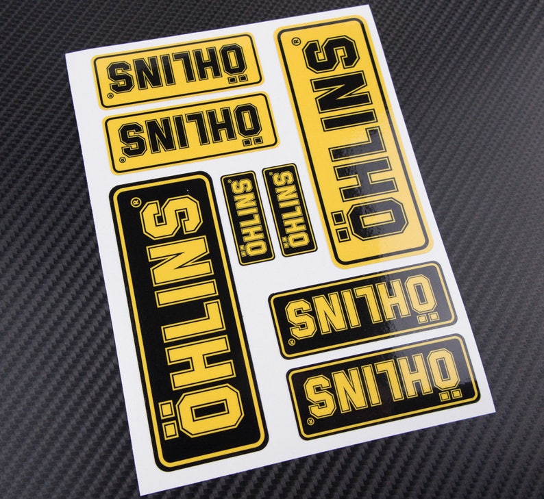 Motorcycle Decals, Emblems & Flags OHLINS shocks motorcycle decals pro