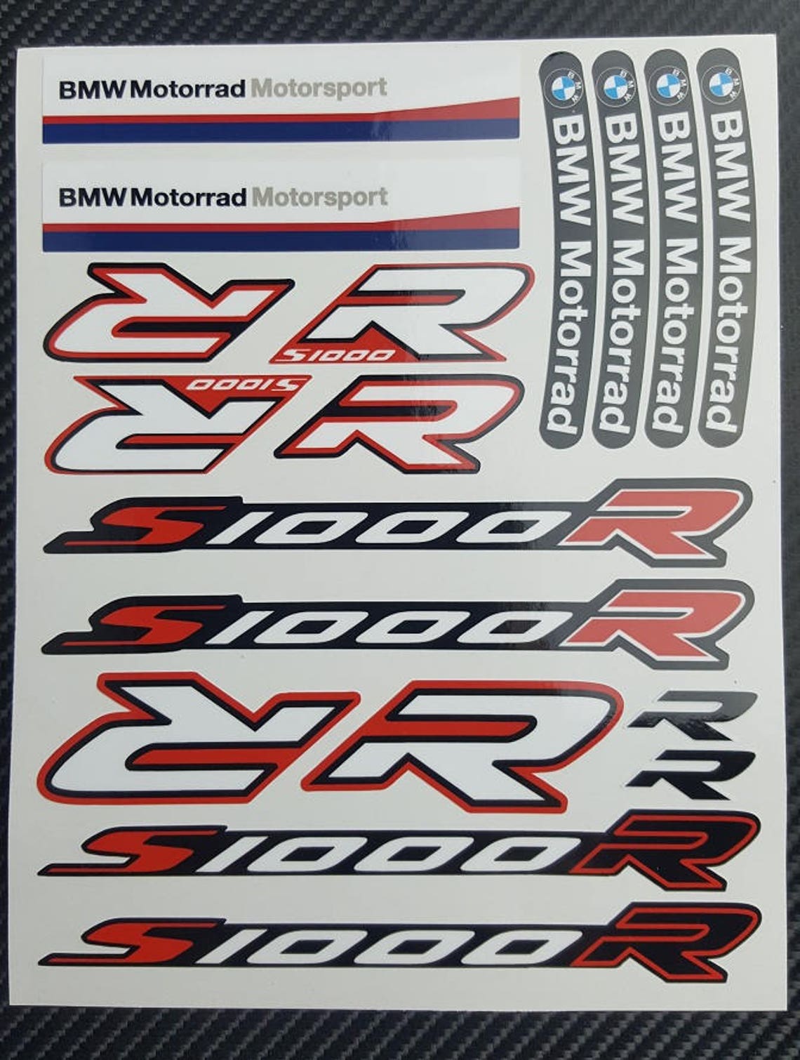 BMW S1000R Motorrad Motorcycle 2 Parts Stickers Fairing Decals | Etsy UK