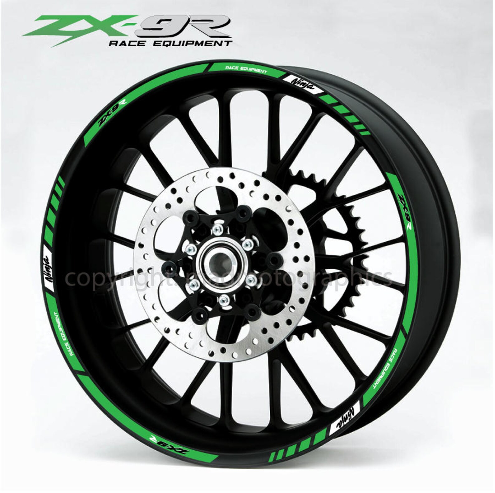 ZX9R motorcycle wheel stickers set decals rim stripes for Etsy