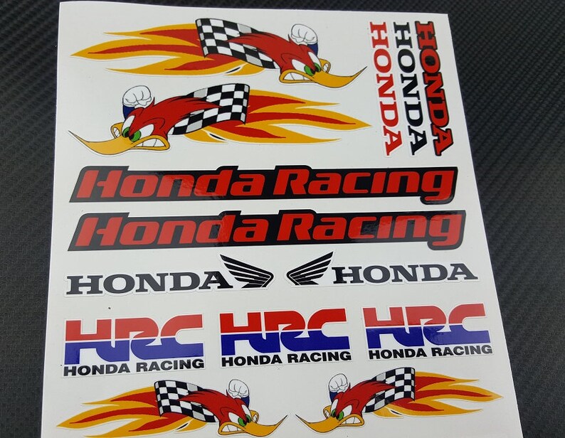 Honda Woody Racing motorcycle stickers fairing tank decals | Etsy