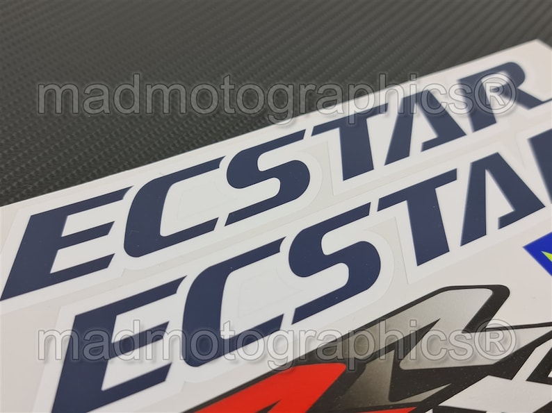 Suzuki Ecstar MotoGP motorbike stickers fairing tank decals gsxr1000 gsxr600 gsxr750 gsxr motorcycle Akrapovic Motul Laminated image