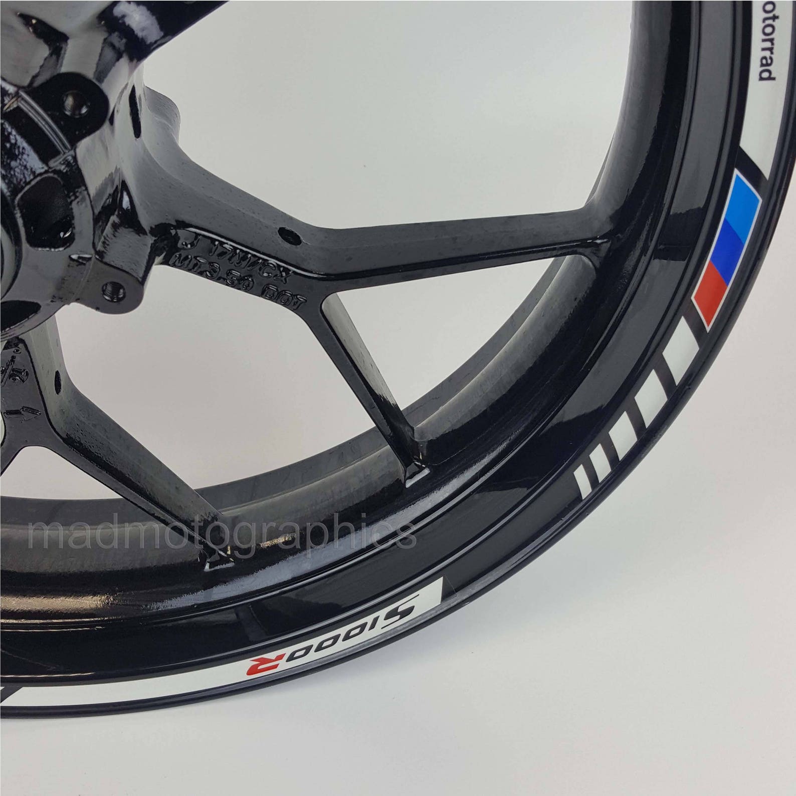 BMW s1000R motorcycle wheel stickers set decals rim stripes | Etsy