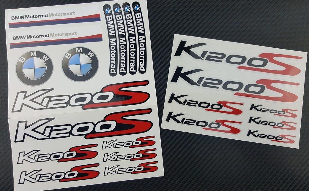 BMW K1200S motorrad motorcycle 2 parts stickers fairing decals | Etsy