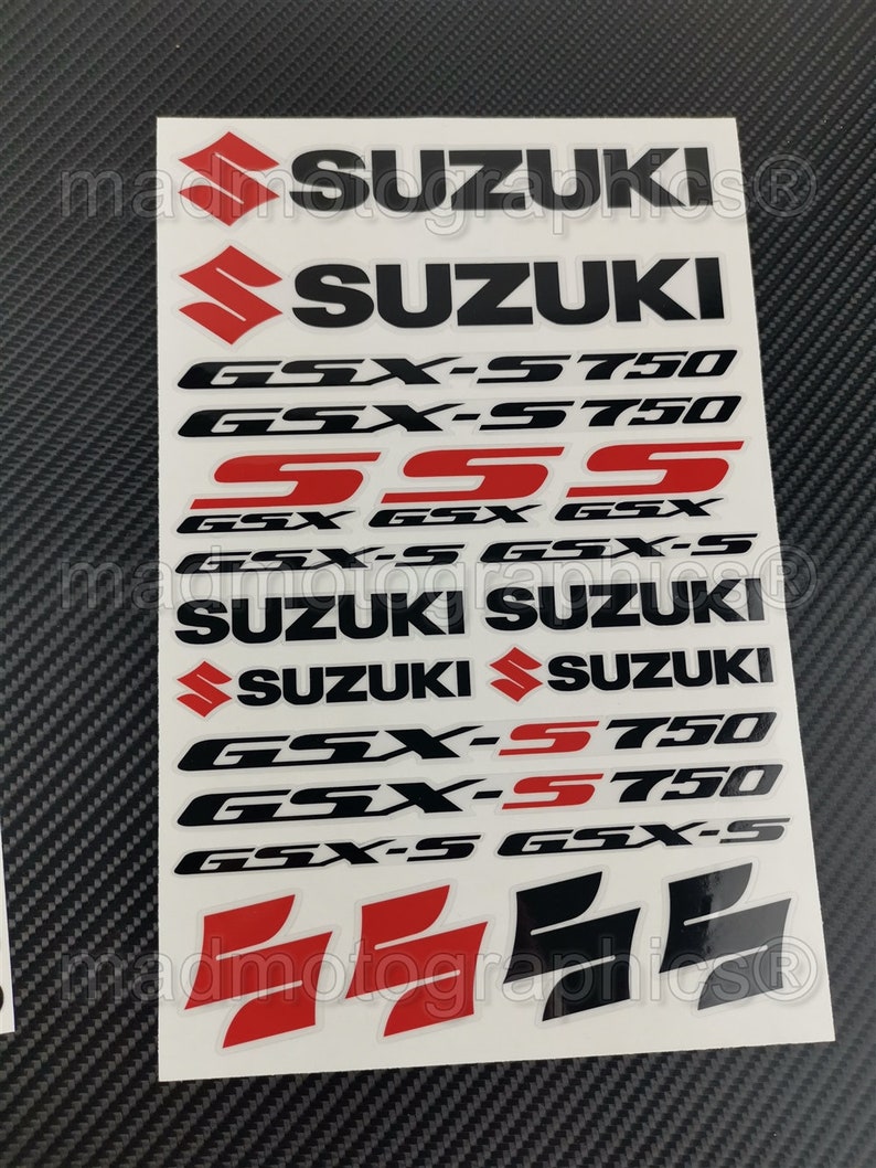 Suzuki GSX-S 750 bike 2 parts stickers set fairing tank decals motorcycle gsxs 750 Laminated image