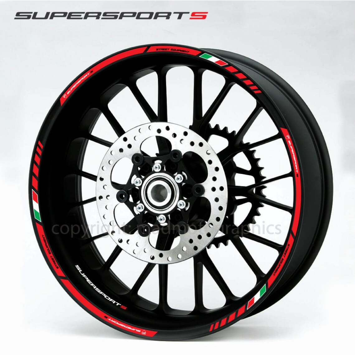 Ducati Supersport S motorcycle wheel stickers set decals rim Etsy