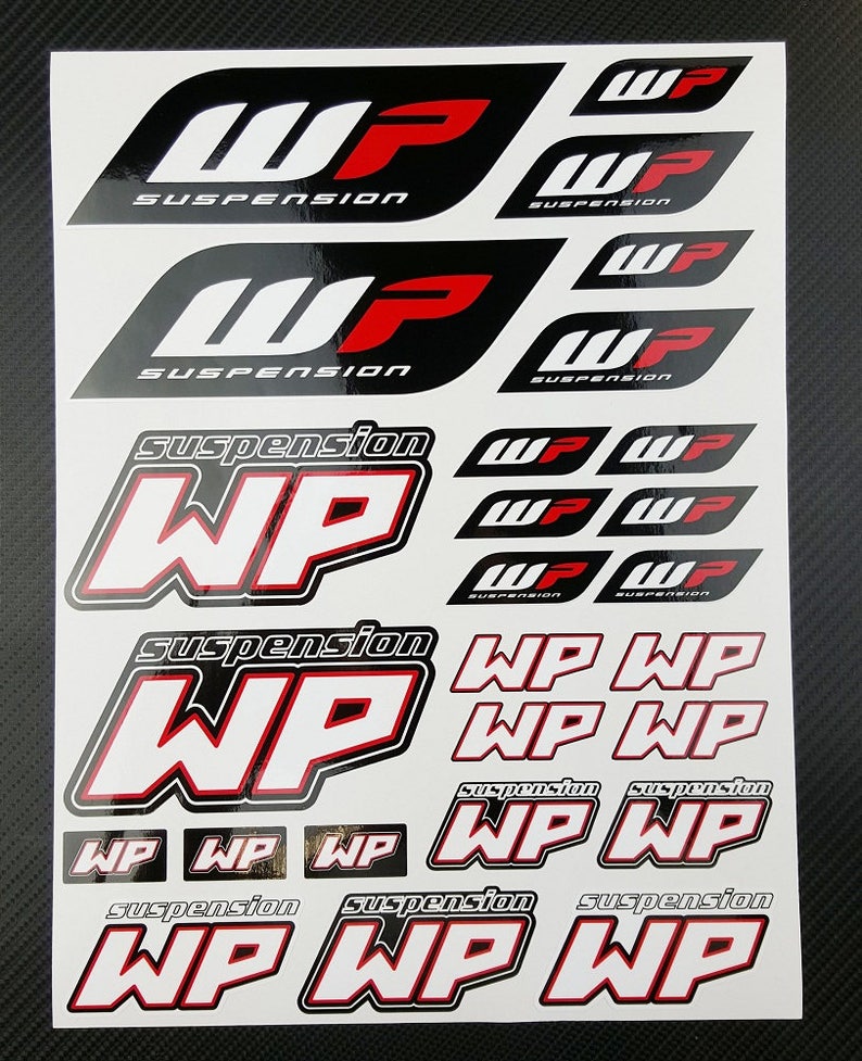 WP White Power Suspension Shock Fork sponsor decals for KTM Etsy