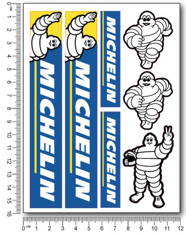 Michelin tires motorcycle stickers fairing tank fender decals Etsy