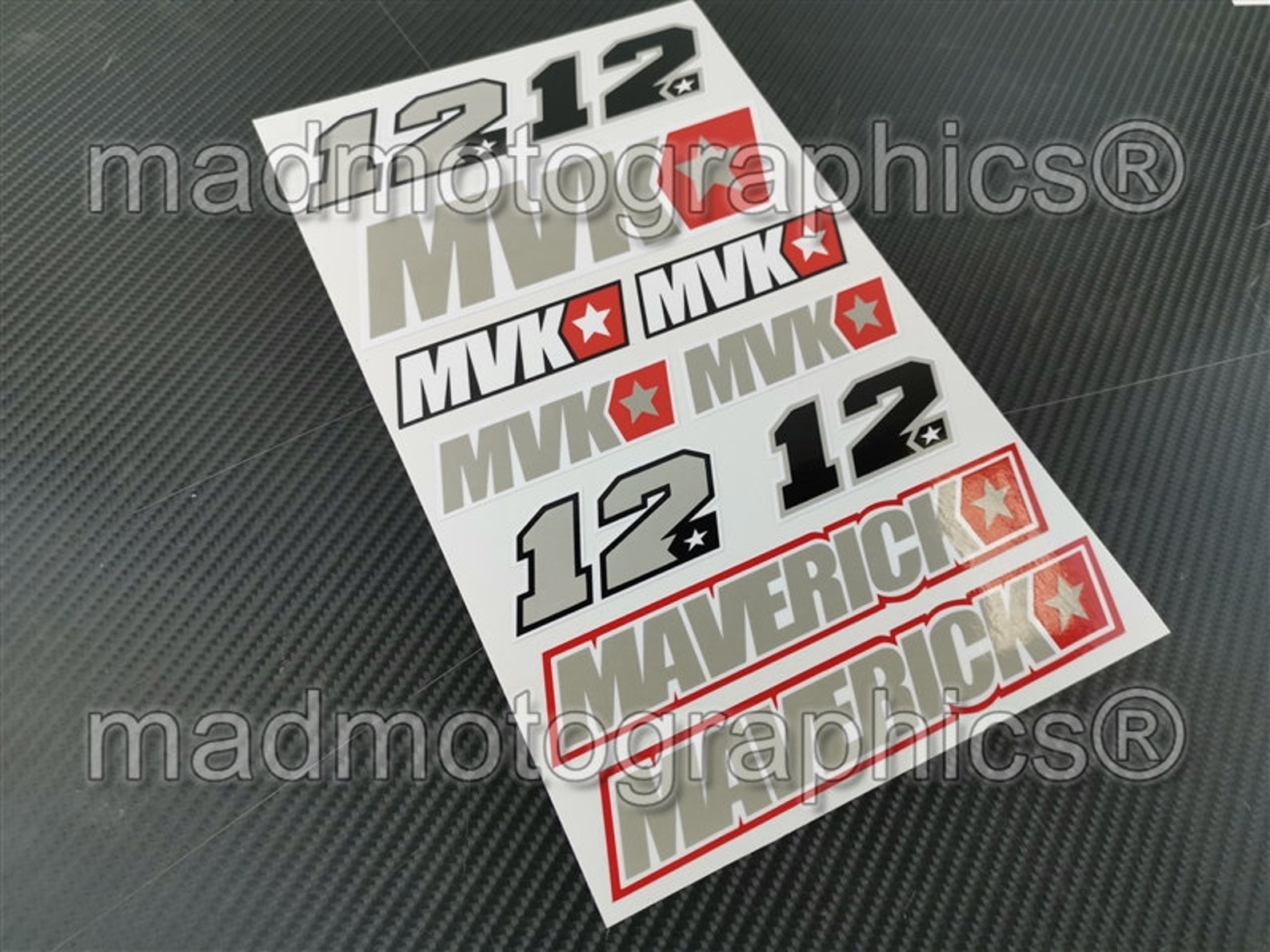 Maverick Vinales 12 Motogp motorcycle stickers fairing ...
