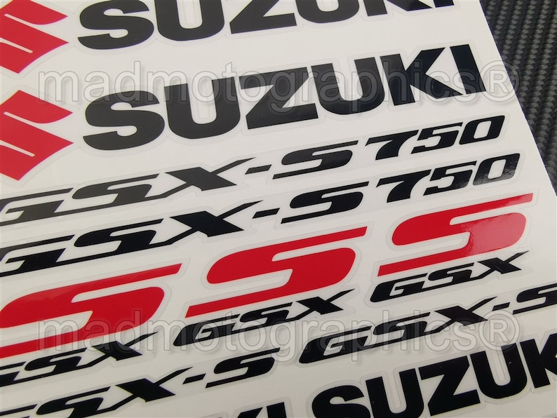 Suzuki GSX-S 750 bike 2 parts stickers set fairing tank decals motorcycle gsxs 750 Laminated image