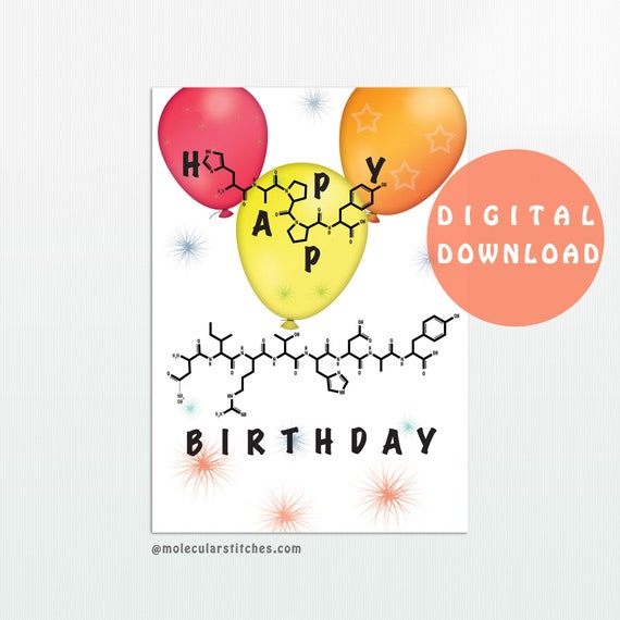 Chemie Geburtstagskarte Wissenschaft Geburtstagskarte Etsy