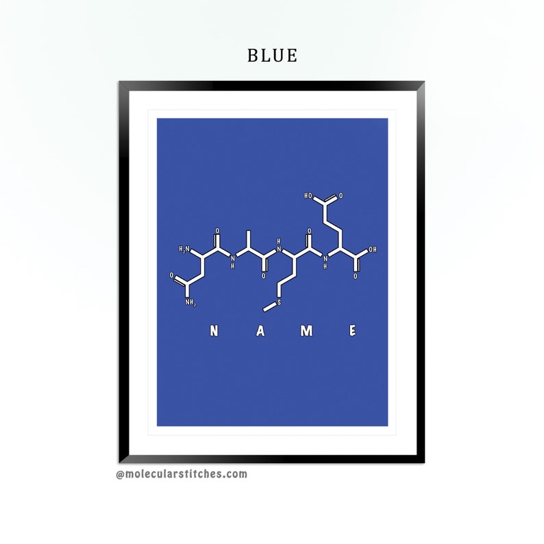 Chemistry Poster Custom Your Name Poster Chemistry Print Etsy