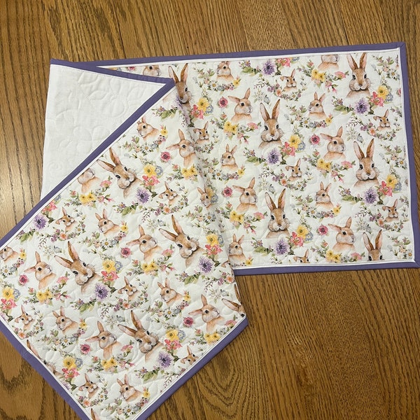 Springtime Bunny Quilted Table Runner NCU0HNH340