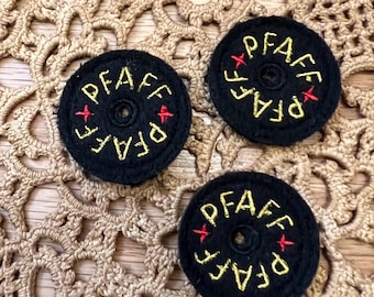Pfaff Spool Caps, Vintage Sewing Machine, Set of Three