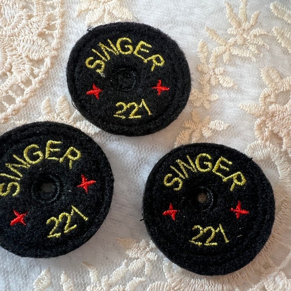 Featherweight 221 Spool Pin Caps for Vintage Singer Featherweight or Vintage Sewing Machine, Set of Three