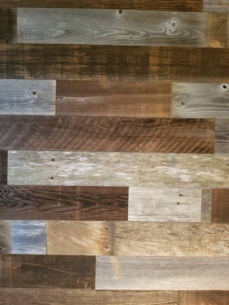 Rustic Wood Wall Planks Diy Easy L And Stick Panel Installation 30 Sq Ft