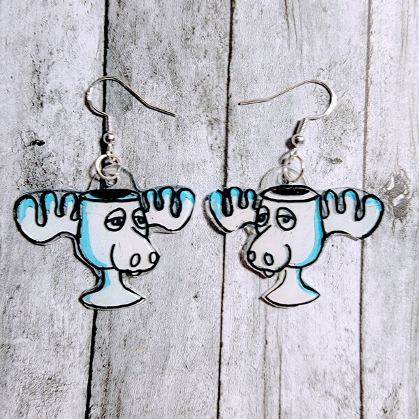 Moose Eggnog Glasses Etsy