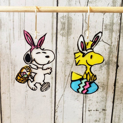 Charlie Brown Christmas Earring Set. Snoopy Earrings. Charlie Etsy