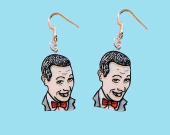 Pee Wee Herman earrings. Pee wees playhouse jewlery.