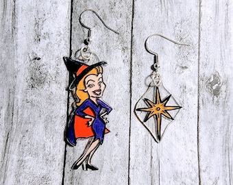 Bewitched Samantha Steven's earring set. Witch earrings.