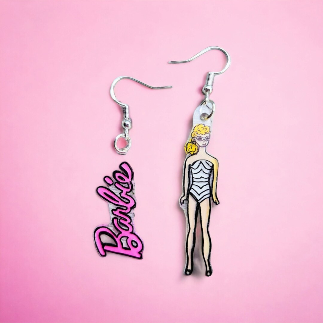 Barbie Earrings. 1960s Bathing Suit Barbie Mismatched Earrings. Etsy